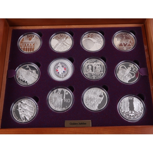 462 - A Royal Mint silver Golden Jubilee coin collection, twenty four sterling silver proof coins, each wi... 