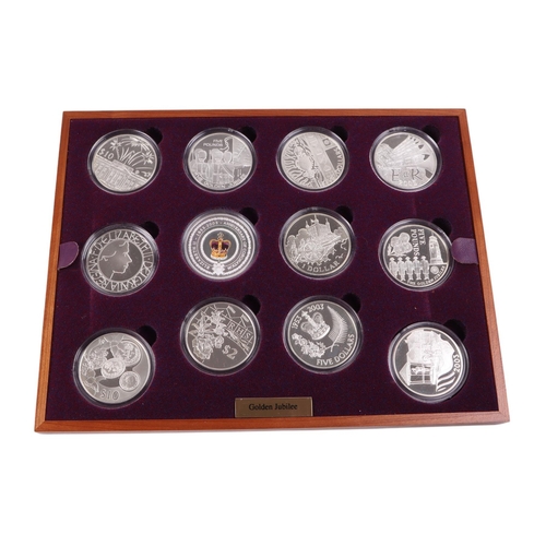 462 - A Royal Mint silver Golden Jubilee coin collection, twenty four sterling silver proof coins, each wi... 