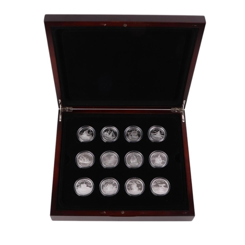 463 - Royal Mint Silver Fighting Ships collection - twenty four 0.999 fine silver proof coins (746g).