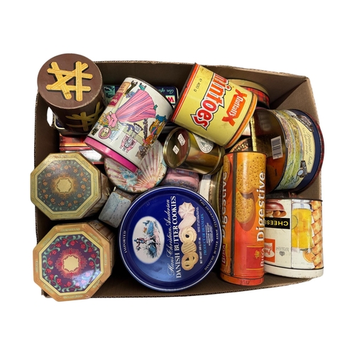 48 - A large quantity of modern advertising tins (six boxes).