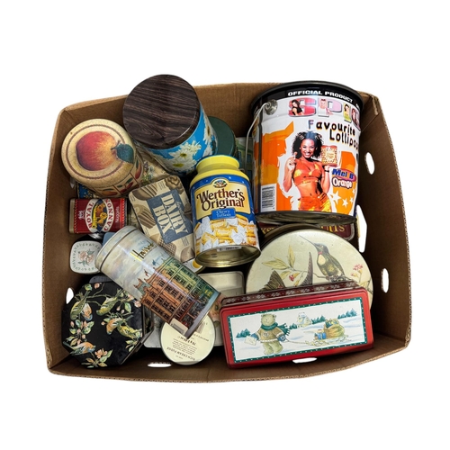 48 - A large quantity of modern advertising tins (six boxes).