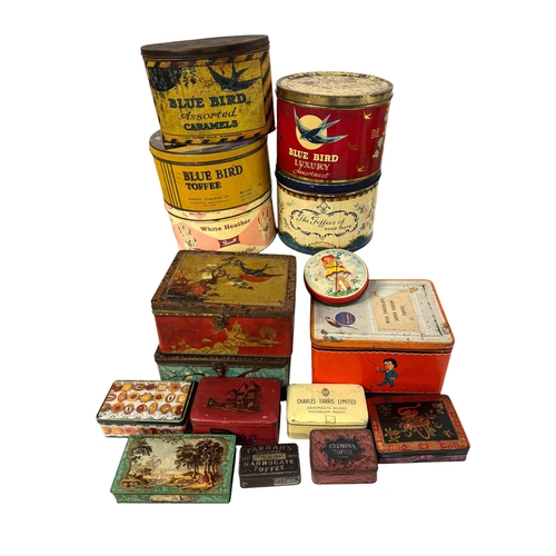 50 - A quantity of vintage advertising tins, mainly toffee tins.