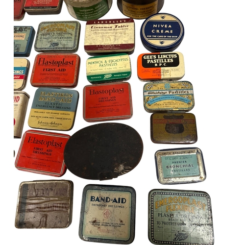 6 - A quantity of vintage advertising tins, mainly medical related.