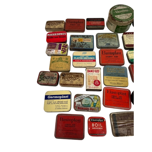 6 - A quantity of vintage advertising tins, mainly medical related.