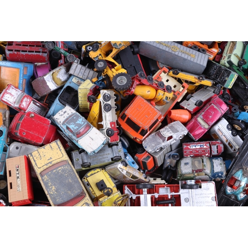 70 - A large collection of diecast vehicles to include Corgi and Dinky, all in play worn condition.