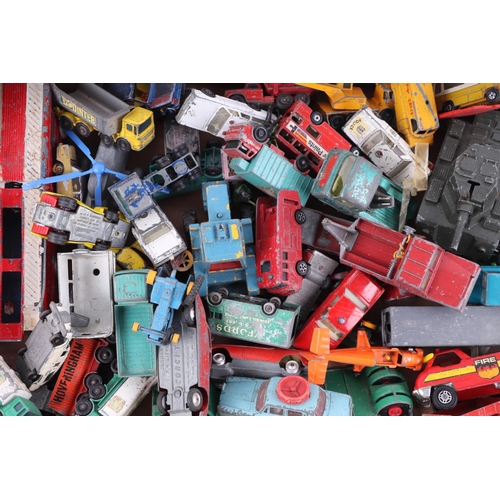 70 - A large collection of diecast vehicles to include Corgi and Dinky, all in play worn condition.