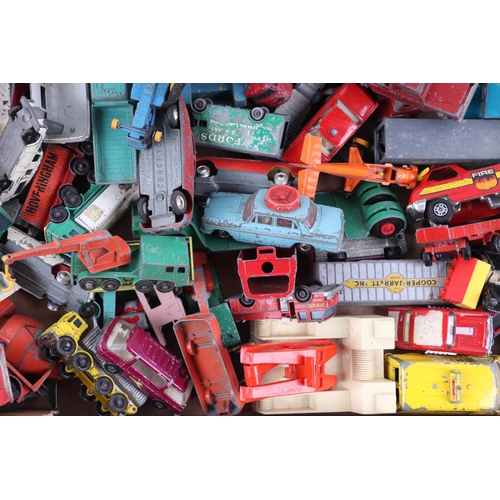 70 - A large collection of diecast vehicles to include Corgi and Dinky, all in play worn condition.