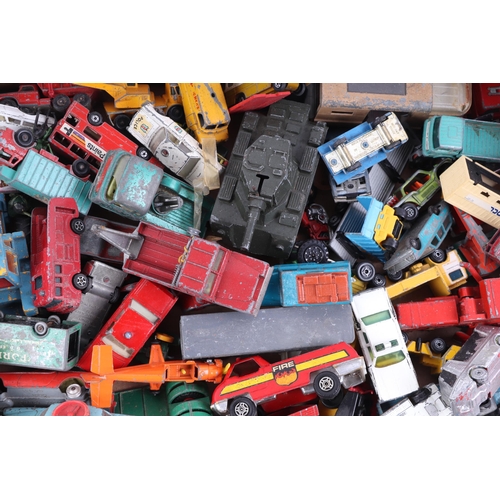 70 - A large collection of diecast vehicles to include Corgi and Dinky, all in play worn condition.