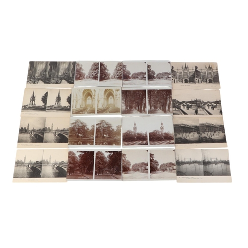 98 - A collection of eighty six stereoscope postcards.