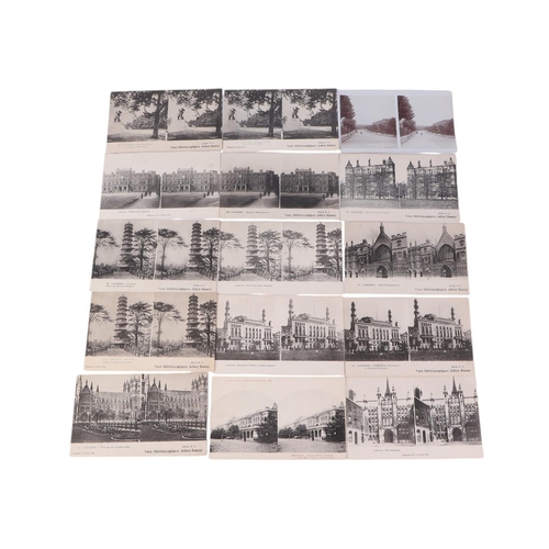 98 - A collection of eighty six stereoscope postcards.