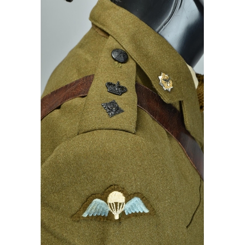 104 - Gurkha Officer's uniform, cap, Sam Browne belt and blazer (ref: XUF, XWZ).