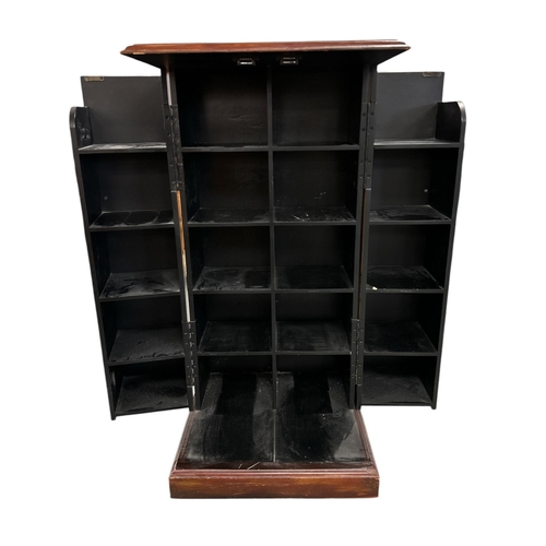 1073 - A modern painted pedestal cabinet with sectioned interior, 47cms wide.