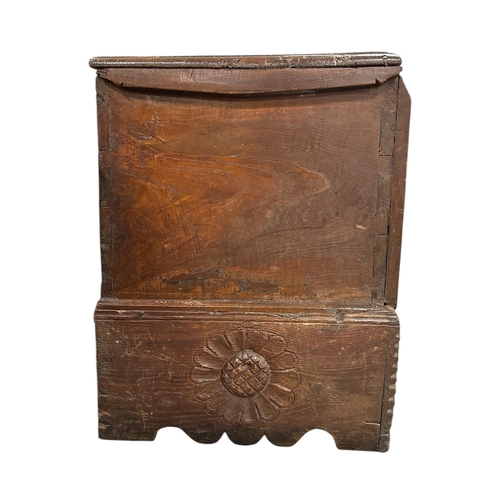 1086 - A late 18th / early 19th century continental carved walnut Cassone of large proportions, the front p... 