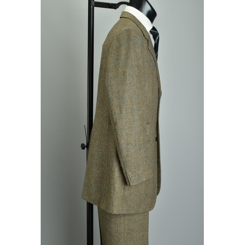 173 - A 1980s Tweed Suit.  Arthur Fletcher tailored with luxury silk ties and cover (ref: KZC).