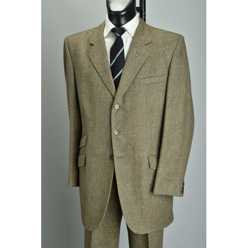 173 - A 1980s Tweed Suit.  Arthur Fletcher tailored with luxury silk ties and cover (ref: KZC).