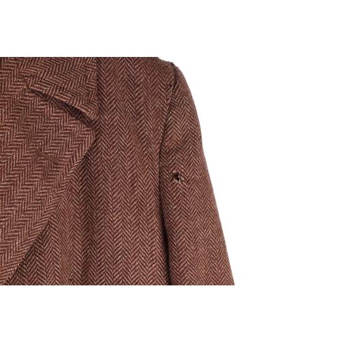 178 - A 1920s Burton Laird Herringbone tweed overcoat with wool liner (ref: YNL). Condition ReportDry clea... 