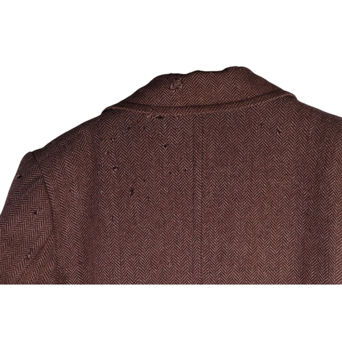 178 - A 1920s Burton Laird Herringbone tweed overcoat with wool liner (ref: YNL). Condition ReportDry clea... 