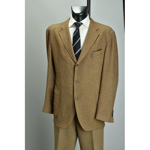 180 - A Roxton tweed jacket & 38L Moleskin cotton country trousers with belt. WZR