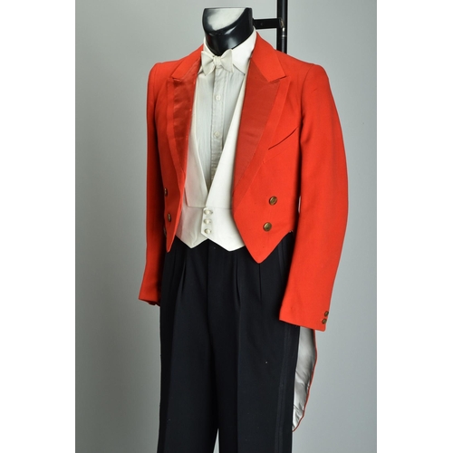 198 - A 1926 Sandon, Savile Row tailored evening dress hunt tails with King's Troop, Royal Horse Artillery... 