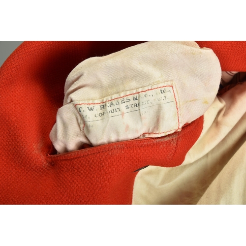 199 - A 1930s Reakes Savile Row tailored foxhunting field coat (ref: WCV).