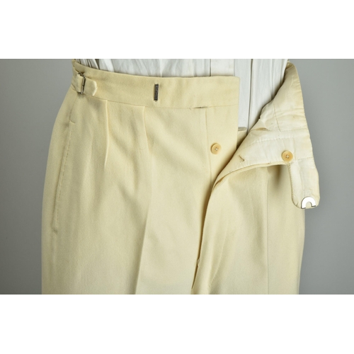 213 - Edwardian cricket flannels / Oxford Bag trousers, fine quality bespoke tailored sportswear (ref: YIP... 