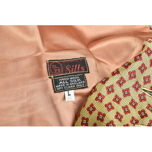 222 - A gentleman's mid 20th century  large silk waistcoat (ref: XEN) Condition Report                    ... 