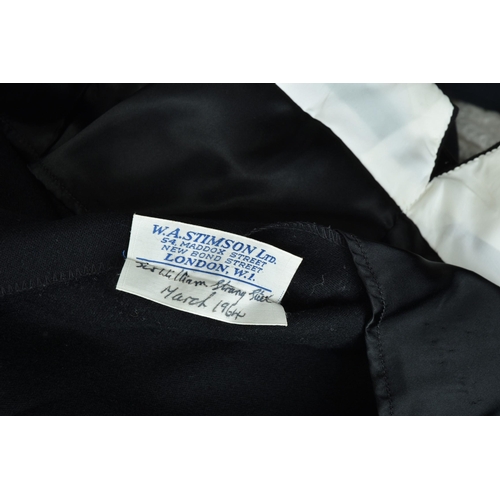 224 - A pair of Baronet's 1964 Stimson Savile Row tailored full evening dress trousers with twin stripes (... 