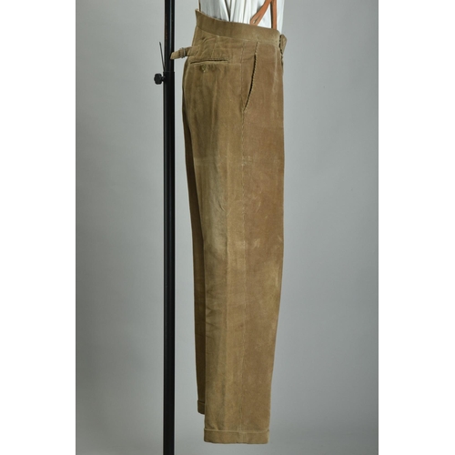 228 - A pair of traditional corduroy trousers; together with a pair of Cordings corduroy trousers, very ta... 