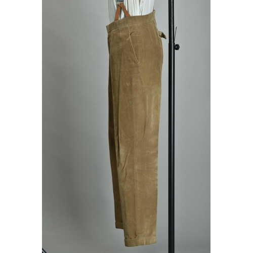 228 - A pair of traditional corduroy trousers; together with a pair of Cordings corduroy trousers, very ta... 