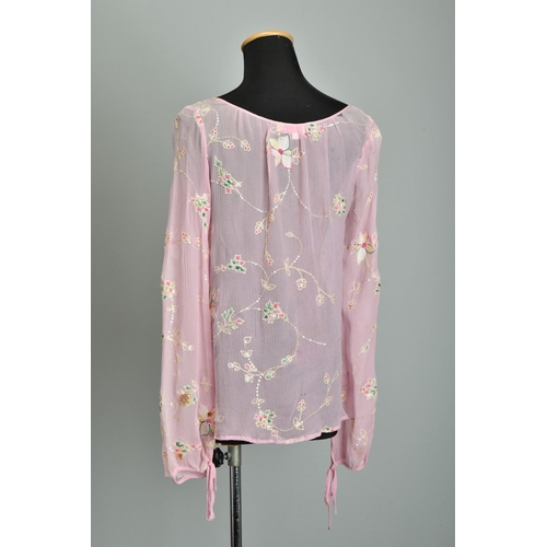 235 - A 1990's Amanda Darling lightweight sequin embellished shirt (ref: SPH). Condition Report           ... 