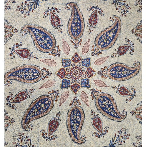 269 - An Iranian Esfahan traditional cotton hand printed wall hanging, 100 by 150cms.