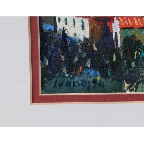 291 - Frederik Ivanaj (20th century continental school) - Florence - signed & dated '94 lower left, oil on... 