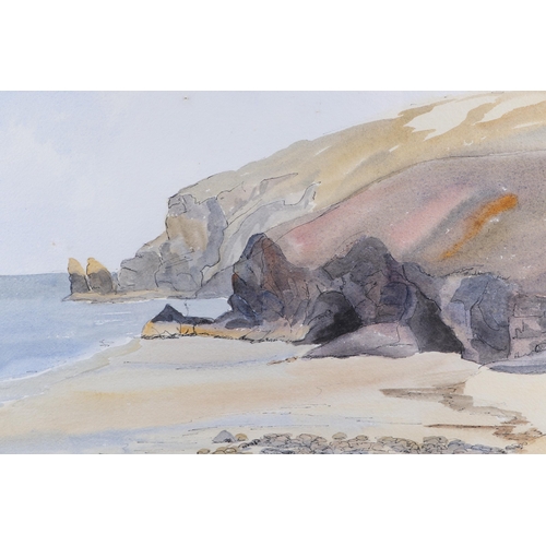 309 - Dorothea Raikes (20th century British) - Penbryn Sands - signed & dated '72 lower right, pen and wat... 