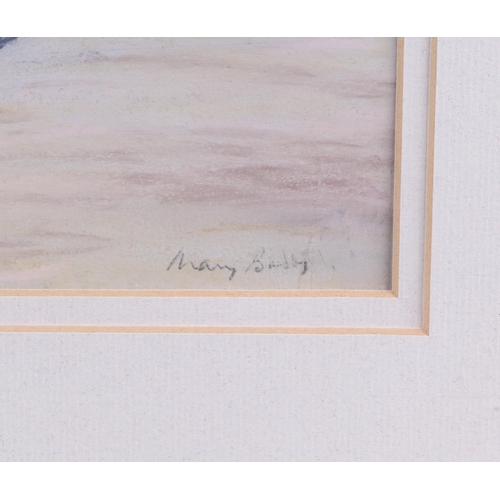 312 - Mary Bailey (?) (20th century school) - Girl on a Beach - signed lower right, pastel, framed & glaze... 