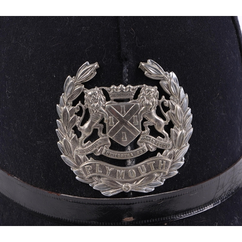 36 - A Plymouth Constabulary Policeman's helmet.