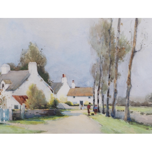 369 - Eyres Simmons (Cornwall 1872-1955) country lane, signed lower left corner, framed and glazed. 26by 3... 