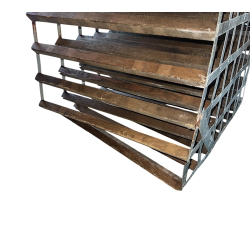 4 - A large double bottle depth wine rack, approx 71 by 215cms.