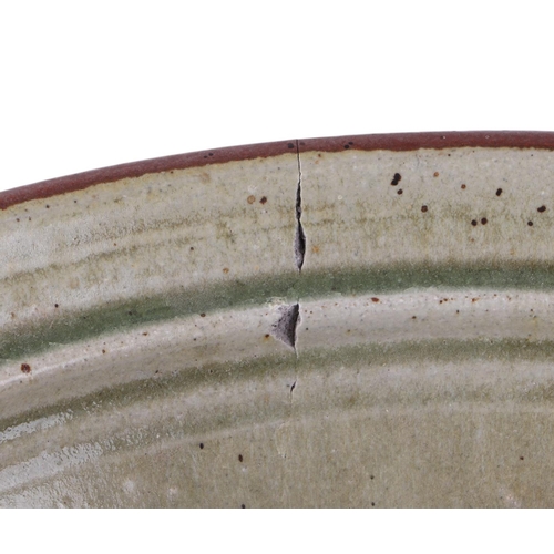 415 - Richard Batterham (1936-2021) - A large Studio Pottery footed bowl, 46cms high (previously bought di... 