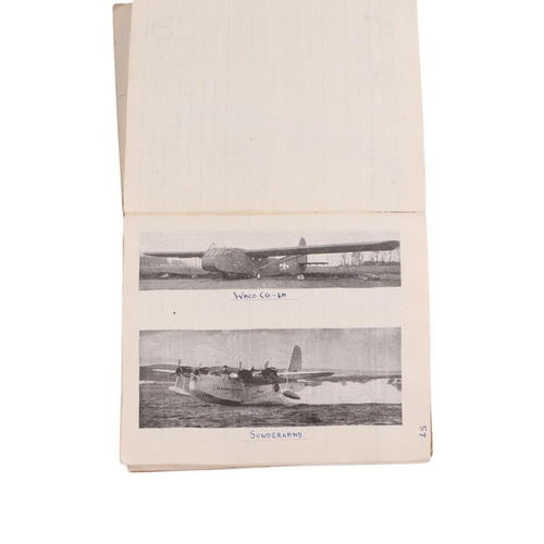 46 - A mid 20th century photograph album containing black & white photos of planes, helicopters and ships... 