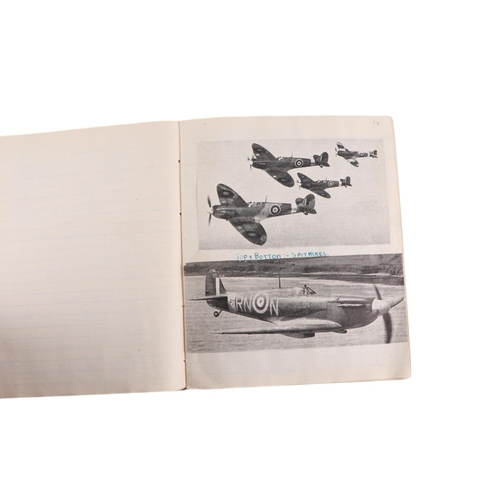 46 - A mid 20th century photograph album containing black & white photos of planes, helicopters and ships... 