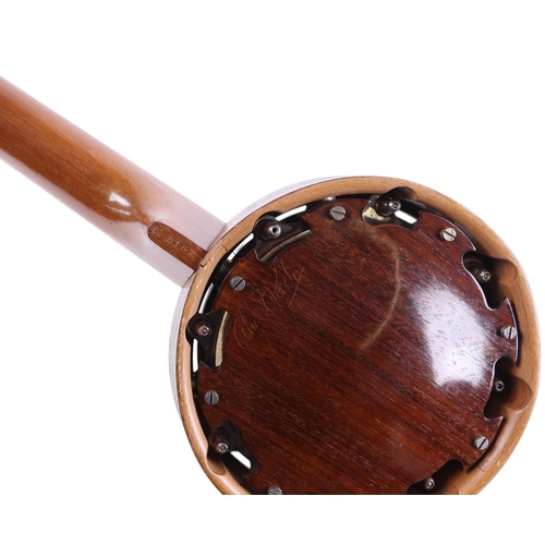 481 - A Keech banjolele, model no. C5152, cased, 56cms long.