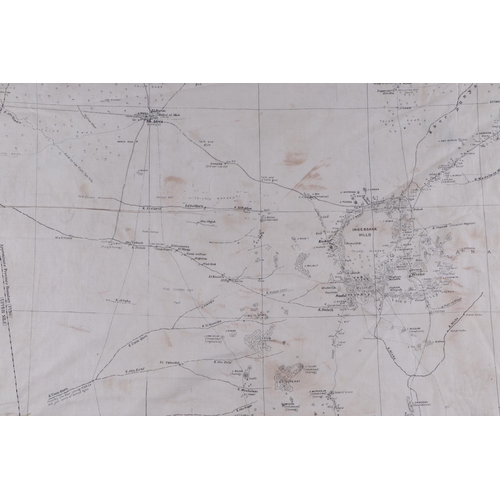 49 - A group of WWII and pre-WWII maps printed on textile, compiled and Zincographed at the survey Office... 