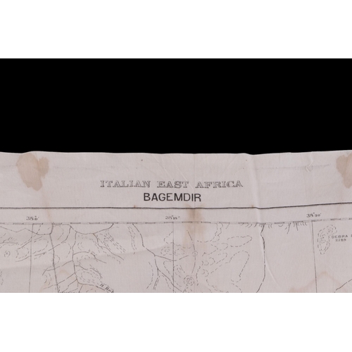 49 - A group of WWII and pre-WWII maps printed on textile, compiled and Zincographed at the survey Office... 