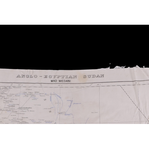 49 - A group of WWII and pre-WWII maps printed on textile, compiled and Zincographed at the survey Office... 