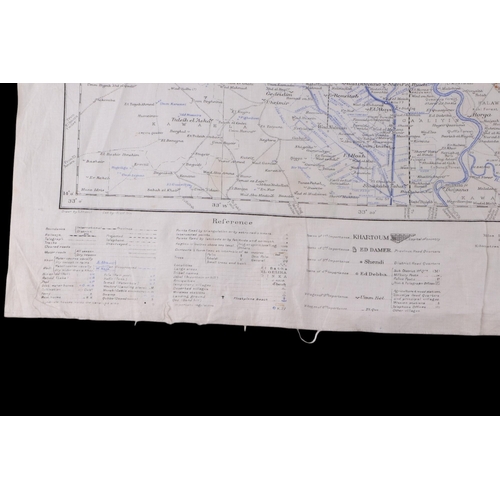 49 - A group of WWII and pre-WWII maps printed on textile, compiled and Zincographed at the survey Office... 