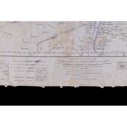 49 - A group of WWII and pre-WWII maps printed on textile, compiled and Zincographed at the survey Office... 