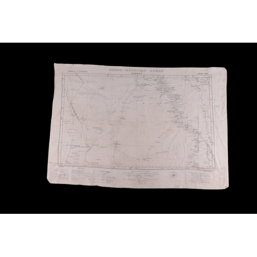 49 - A group of WWII and pre-WWII maps printed on textile, compiled and Zincographed at the survey Office... 