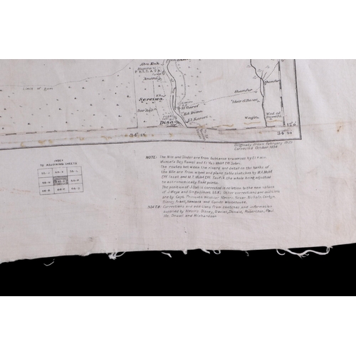 49 - A group of WWII and pre-WWII maps printed on textile, compiled and Zincographed at the survey Office... 