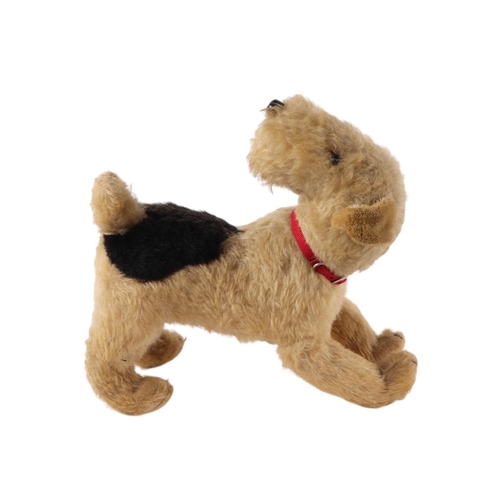 503 - A vintage Plush Airedale dog toy, 42cms long.