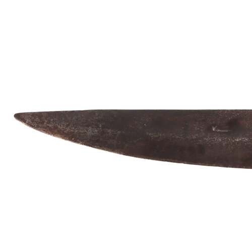 51 - A late 19th / early 20th century Bowie type knife (possibly from the Indian Raj era), with polished ... 